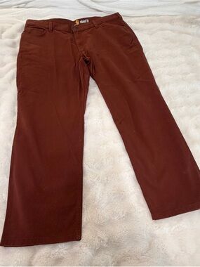 Carhartt Men's Relaxed Straight Rigby Canvas Pants  in Bordeaux w/Rugged Flex